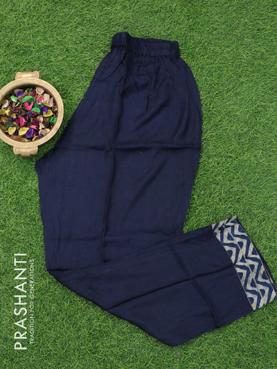 Pure muslin readymade kurti black and navy blue with allover paisley prints and straight cut pant & dupatta